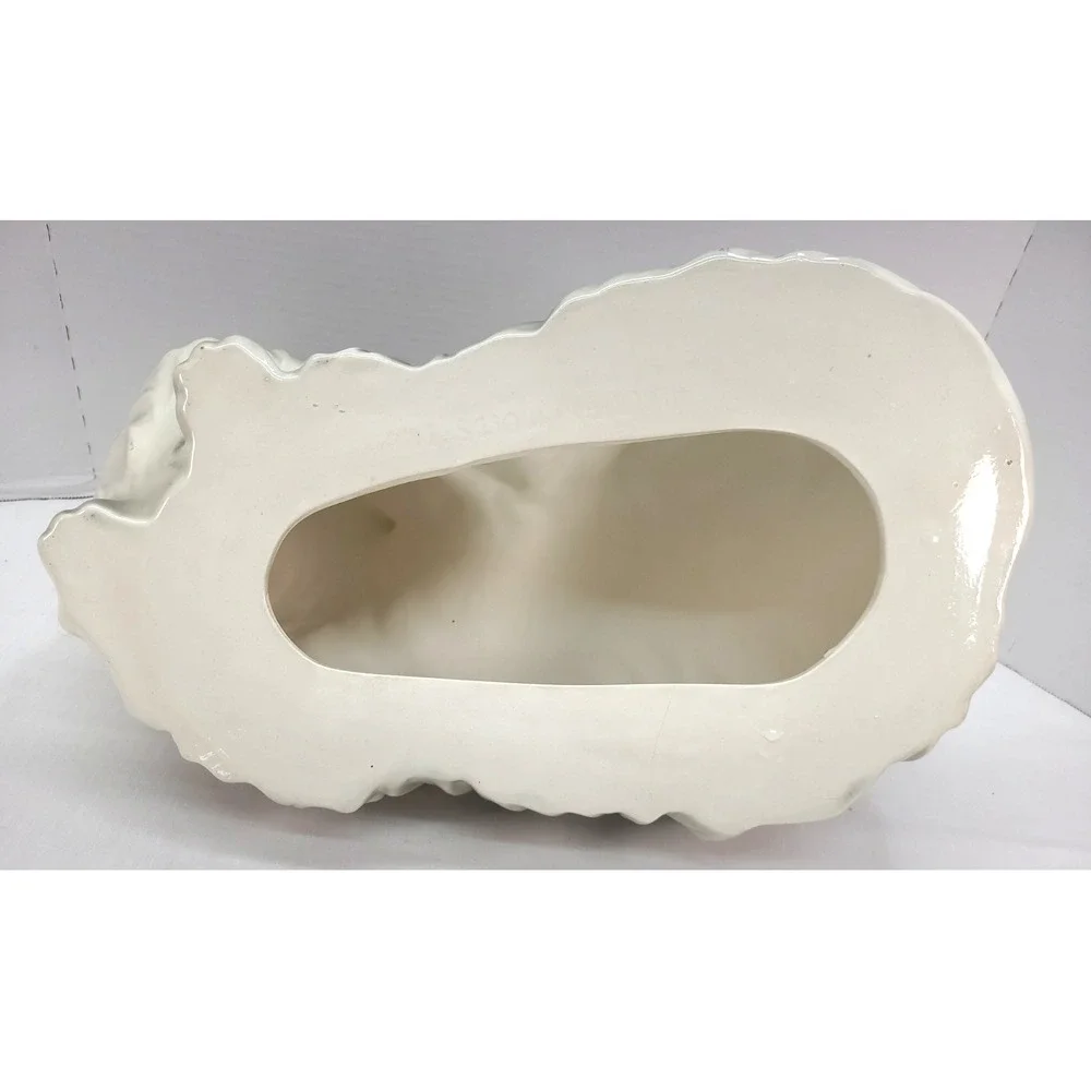 Vintage Large Ceramic Cat Grey Persian MCM Glossy Glaze Finish 17